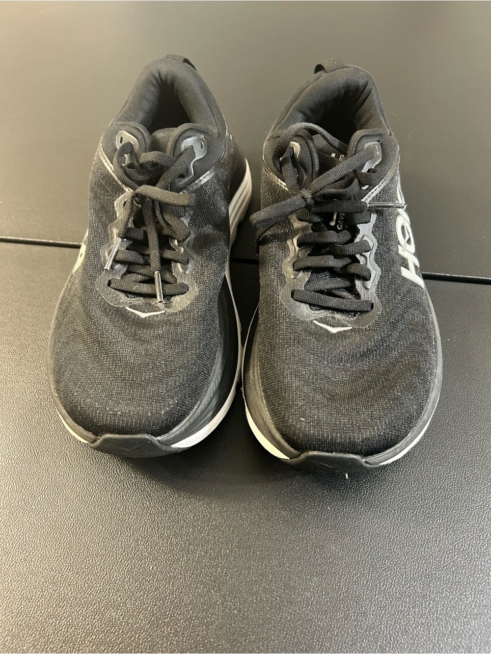Hoka Men's Black and White Athletic Running Shoes